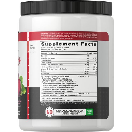 Horbäach Nitric Oxide Beet Root Powder | 16 oz (454g) | Mixed Berry Flavor | with Nitrates | Vegan, Non-GMO, and Gluten Free Supplement