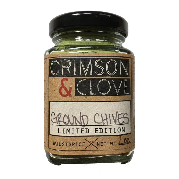 All Natural Premium Ground Chive Powder by Crimson and Clove (2 oz. glass spice jar)