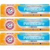 Arm & Hammer PeroxiCare Healthy Gums Toothpaste, Baking Soda & Peroxide, Fresh Mint, 6 Ounce (Pack of 3)