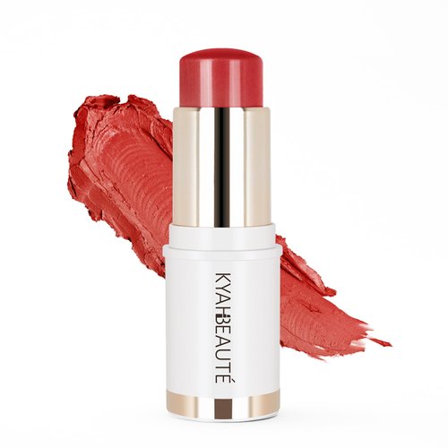 MYMERRY Blush Stick, Cream Blush for Cheeks and Lip Tint, Dewy Finish, Buildable & Blendable Color, Lightweight & Long-Lasting Formula | Coral,0.53fl.Oz
