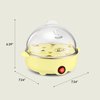 BELLA Rapid Electric Egg Cooker and Poacher with Auto Shut Off for Omelet, Soft, Medium and Hard Boiled Eggs - 7 Egg Capacity Tray, Single Stack, Yellow