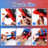DRAVF Spider Web Shooter Toy for Men and Kids, Super Spider Webs Shooters Hero with Wrist Toys Set Cool Stuff Funny for Christmas Halloween Birthday Gifts (Blue)