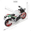 Risopen Compatible for Aprilia RSVA RR1000 1:12 Motorcycle Model Toy Mini Alloy Metal Diecast Motorcycle Model White Motorcycle Model Toy Sport Motorcycle Racing Model Collection Gift for Men Kid Boy