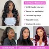 SANLOTIE Body Wave Lace Front Wigs Human Hair 22 Inch 13x4 HD Transparent Lace Frontal Wig Pre Plucked with Baby Hair 180% Density Brazilian Wigs for Black Women Natural Color (22 Inch)
