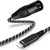 NCGGY Lightn ing to XLR Male Output Audio Cable 6.6FT,i Phone to XLR Audio Stereo Cable,for Amplifier, Speaker, Mixer Console, etc（No Audio Recording Support）