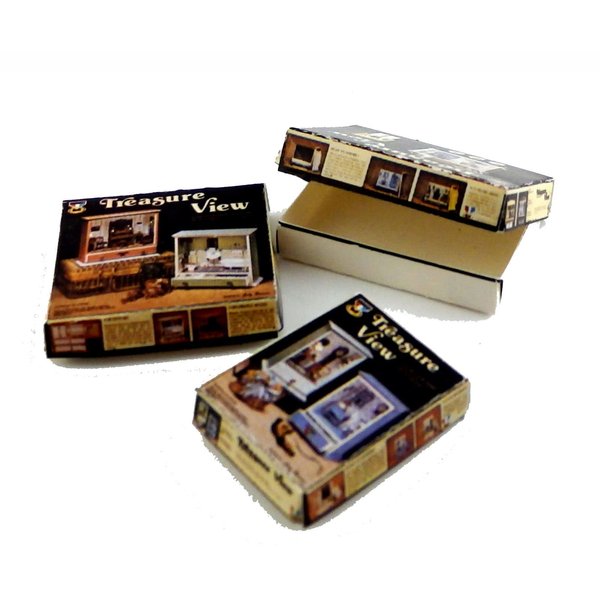Dollhouse Treasure View 3 Box Kit Miniature Dollhouse Shop Store Accessory