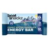 Boat Snackz - Peanut Butter Chocolate, Energy Bars (12 Pack) 13g Protein, 3g Added Sugar, 12g Net Carbs, 60mg Caffeine, No Seed Oils (55g bars) Made in USA - Supports Veteran Charities