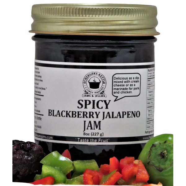 Spicy Blackberry Jalapeno Jam 8 oz