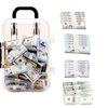 300 PCS/20 Bundles Mini Doll Money Mini Dollar Bill Model Simulation Luggage case Toys Dollhouse Accessories Surprise Gift Miniature Scene Props Christmas Party Favors