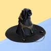 Balck Witch Hat Gothic Rose Tassel Decor Hair Clip Hair Accessories for Halloween Party