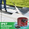 Oududianzi 20 Feet 10AWG Solar Extension Cable, 6mm² Solar Panel Extension Cable with Female and Male Waterproof Connectors for Solar Systems, Car, RV Solar Panels (20FT Red + 20FT Black)