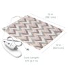 Pure Enrichment® PureRelief® Express Designer Series Electric Heating Pad - 12” x 15” Fast-Heating with 4 Heat Settings, Machine-Washable Fabric, & 2-Hour Auto Safety Shut-Off - Desert Herringbone