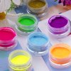 Duufin 36 Colors Pigment Nail Powder Colorful Luminous Pigment Powder Iridescent Pearlescent Powder Pigment for Nail Art, Body and Crafts