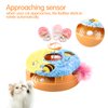 Migipaws Interactive Cat Toys, Automatic Frenzy Donut cat Toy with Moving Feather,Catnip, Squeaking for Indoor Cats Rechargeable