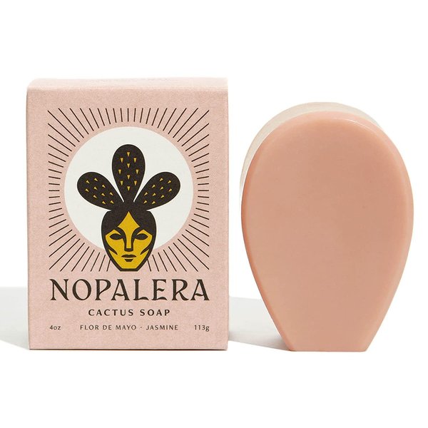 Nopalera Bar Soap, Jasmine Essential Oils - Natural Body and Face Cleanser, Moisturizing and Exfoliating, Soft Skin Care Made With Clean, Vegan Ingredients, 4 oz