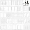 YUXIANLB 24 Sheets French Manicure Nail Stickers, 24 Designs French Tip Nail Guides Stickers, Self-Adhesive Nail Decals Manicure Kits for DIY Decorations for Nail Art Decoration Stencil Tools