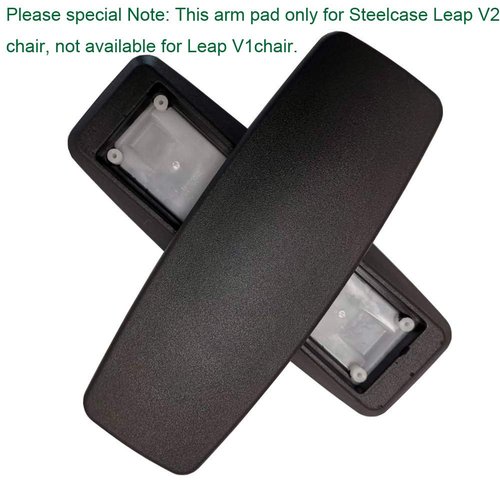New Replacement Arm Pads Caps for Steelcase Leap V2 Office Chair Black