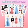JHGCVX Magnetic Dress Up Paper Dolls for Girls Ages 4-7,Pretty Princess Game Paper Dolls Dress Up Toys,Creating Imaginative Birthday Gifts