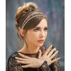 deladola Red Rhinestone Headband Beaded Hairband Prom Party Ceremony Banquet Hair Accessory for Women