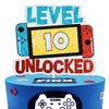 Level 10th Unlocked Cake Topper - Electronic Games Theme Boys Birthday Party Decorations Supplies - 10th Happy Birthday
