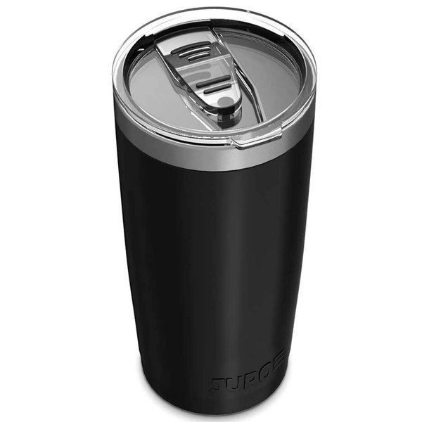 Juro Tumbler 20 Oz Stainless Steel Vacuum Insulated, with Lids and Straw [Travel Mug] Double Wall Water Coffee Cup for Home, Office, Outdoor Works Great for Ice Drinks and Hot Beverage - Black