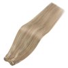Sunny Sew in Hair Extensions Blonde Hair Extensions Weft Real Human Hair Dark Ash Blonde Mix Golden Blonde Weft Hair Extensions Human Hair Blonde Sew in Human Hair Extensions for Wedding 18inch 100g