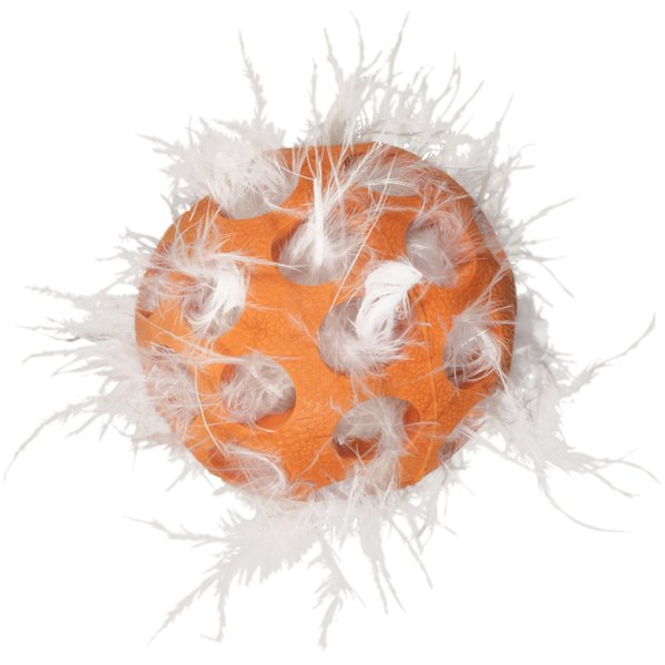 JW Pet Company Cataction Feather Ball, Cat Toy