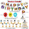 Bike Themed Birthday Party Decorations, Include Happy Birthday Banner, Cake Toppers, Balloons, Bicycle Theme Party Supplies for Kid's Birthday Bicycle Fans Sports Theme Party