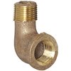 Anderson Metals 38116 Red Brass Pipe Fitting, 90 Degree Street Elbow, 3/8" Female x 3/8" Male