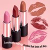 Frankie Rose Long Lasting Lipstick for Women | Smudge Proof Lipstick Enriched with Jojoba Oil | Buildable Lip Colors, Suitable For All Skin Tones | Cruelty-Free Lip Makeup | Risque