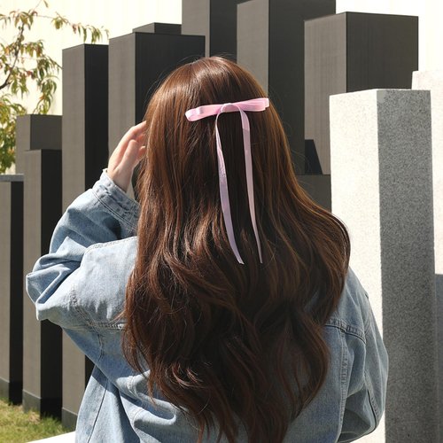 LFOUVRE Pink Hair Bow, 6pcs Hair Bows for Women, Pink Hair Clips for Girls, Pink Bow with Tassel, Bowknot Pink Hair Ribbons for Women, Pink Bow Hair Clips, Pink Bow for Hair, Pink Hair Accessories