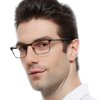 MARE AZZURO Designer Reading Glasses Men Metal Readers 1.0 1.5 2.0 2.5 3.0 3.5 (Black, 1.00)