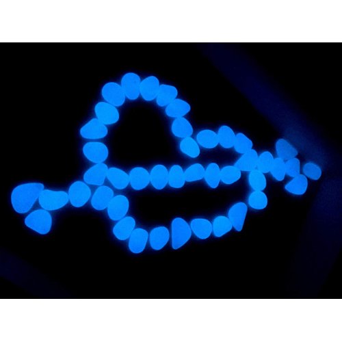 JOSDIOX Grow in The Dark Pebbles Garden Pebbles Glow Stones Rocks Luminous Pebbles for Walkways Outdoor Decor Aquarium Fish Tank Garden Decorative Stones for Path Lawn Yard Walkway（100pcs）