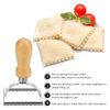 Ravioli Stamp Set, Ravioli Maker Cutter Stamp, Ravioli Stamp Maker Cutter with Roller Wheel Set, Pasta Press Round & Square & Heart Shape Ravioli Mold, 3 Set and Cutter