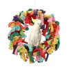 Hypeety Pet Toy Cotton Ring for Parrot Exercise, Chew, Snuggle Bird Toys, 30 cm / 11.8 in Diameter