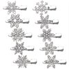 Christmas Snowflake Hair Clips Holiday Rhinestone Snowflake Hairpins for Women Girls Winter Festive Hair Accessory Christmas Party New Year Gifts (Silver)