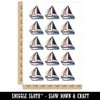 Simple Sailboat on Ocean Water Temporary Tattoo Water Resistant Fake Body Art Set Collection - 15 2" Tattoos (1 Sheet)