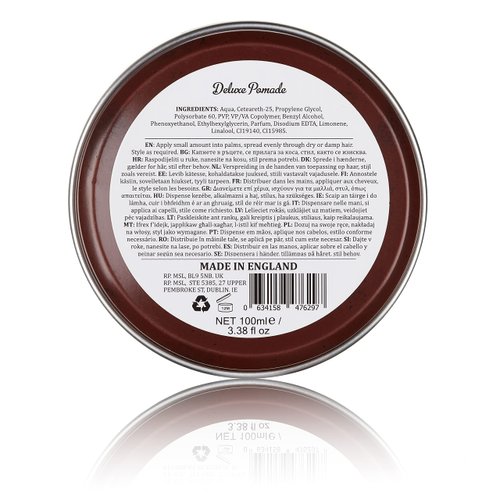 Dapper Dan Deluxe Pomade, Medium Hold Medium Shine Hair Pomade for Men, Versatile and Flexible Water Based Pomade, for a Professional Look, 2 x 100ml