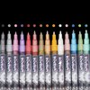 PINTAR | 14 PACK | Metallic Acrylic Paint Markers Extra Fine Point | Leather, Shoes, Rock Painting, Wood, Glass | Metallic Paint Pens | Pack of 14, 0.7mm