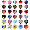 Niubixx Standard Dart Flights 30 Sets 90 Pcs Durable PET and Laser Replacement Feather Tail Wing - Perfect Accessories Equipment Supplies for Dart Games
