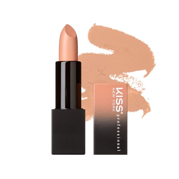 KISS NEW YORK Professional Rich Pigmented Lipstick, Smooth Satin Finish, Long Lasting, Infused with Shea Butter and Vitamin E (Ivory Oat)