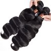 BLACKMOON HAIR Indian Virgin Hair Body Wave Human Hair 3Bundles Weaves 100% Unprocessed Hair Extensions Natural Black Color 20 22 24Inch