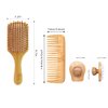 JDY Brush Bamboo Hair Brush &Shampoo Brush for Hair Growth and Dandruff Removal Wooden Shower Scalp Massager Wide Tooth Comb Scalp Scrubber or Women Men Wet Dry Hair Care