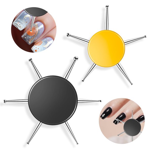 2Pcs Nail Dotting Tool Set, Circular Nail Art Dotting Tools, 12 Sizes Nail Design Dotting Pen, Multipurpose Manicure Pen for Pattern Tracing Stylus Dot Embossing, Professional Nail Salon or Home Use