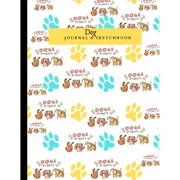 Journal and Sketchbook : Notebook 120 Pages, Dog Doodle College Ruled |: For Doodling, Sketching and Notes, School Home Business Writing & Note Taking | Gift for all ages