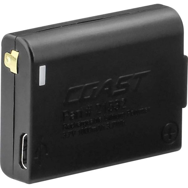 Coast FL Lithium Polymer Rechargeable Battery Pack for FL60R, FL75R & FL85R LED Headlamps,Black,Small,21532