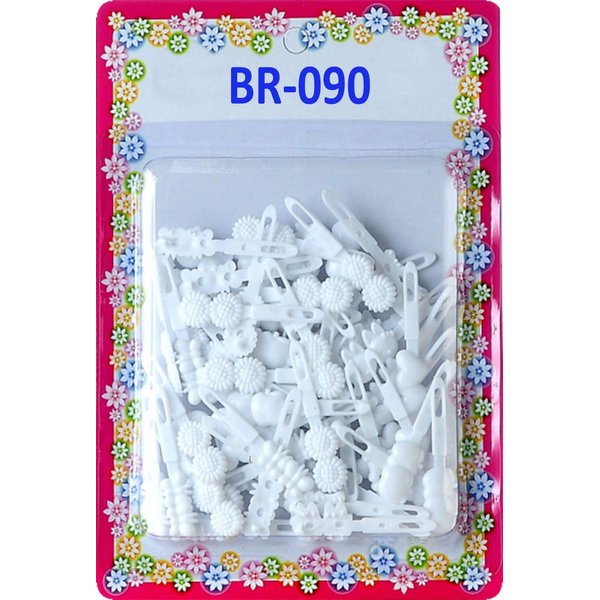 Tara Girls Self Hinge Plastic Bow Hair Barrettes Selection (BR 90)