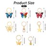 Qianyu 20 Pcs Gold Butterfly Hair Clips Spring Hair Jewelry Dreadlock Accessories Beautiful Colorful Butterflies Metal Pendant Charms No Slip Braid Clips Gifts for Women and Teens Girls