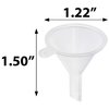 JUVITUS 1 oz / 30 ml Clear Glass Boston Round Bottle with Silver Metal Screw On Cap (12 Pack) + Funnel