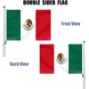 REIDFERR Mexican flag 3x5 Double Sided Mexico Flag Vivid Color Polyester Mexican MX National Flags Long Lasting with 2 Brass Grommets for Outdoor Car Hood Room Wall